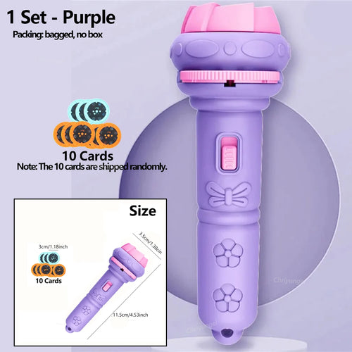Projector Flashlight for Kids 10 Cards 80 Patterns Bedtime Toys