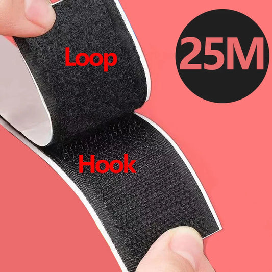 1-25meters Strong Self Adhesive Hook and Loop Fastener Tape Nylon