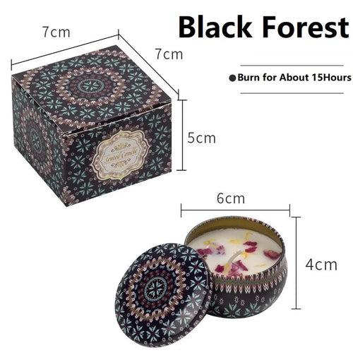 1/4PCS Vintage Scented Candles Soy Wax Candle Jars Flower Fragrance