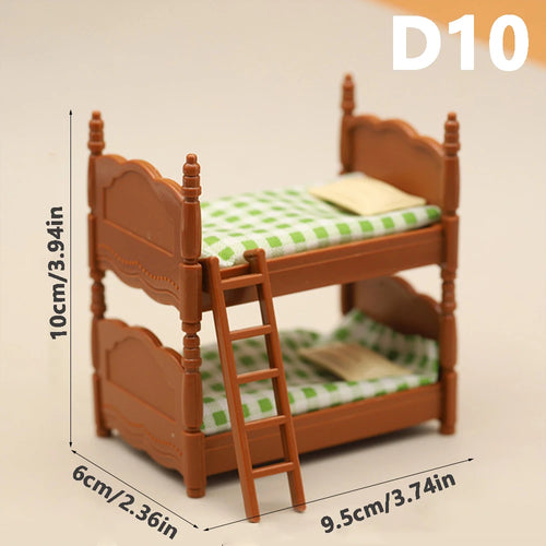 1:12 Miniature Furniture Forest Family Kitchen Toy Dining Table