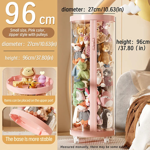 Transparent Doll Storage Box Plush Toy Organization Toy Storage Tube
