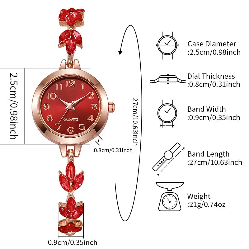 Elegant Women Watches Luxury Rhinestone Bracelet Bracelet Quartz Watch