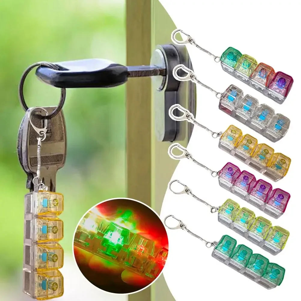 4 Keys Mechanical Keyboard Axis Tester Keychain Stress Relief Clicker