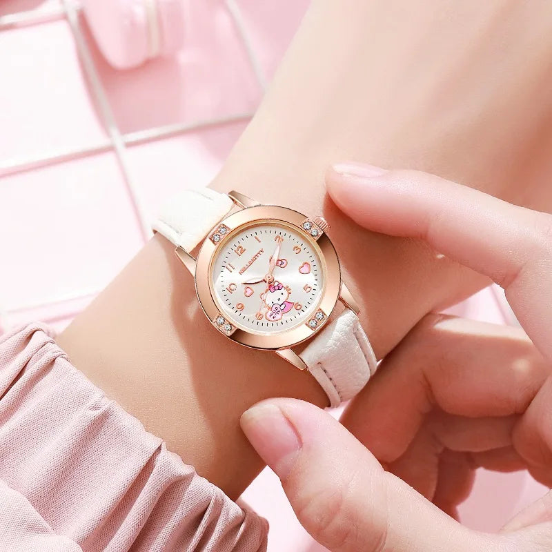 Sanrio Hello Kitty Watch Kawaii Kuromi Cinnamoroll Quartz Casual