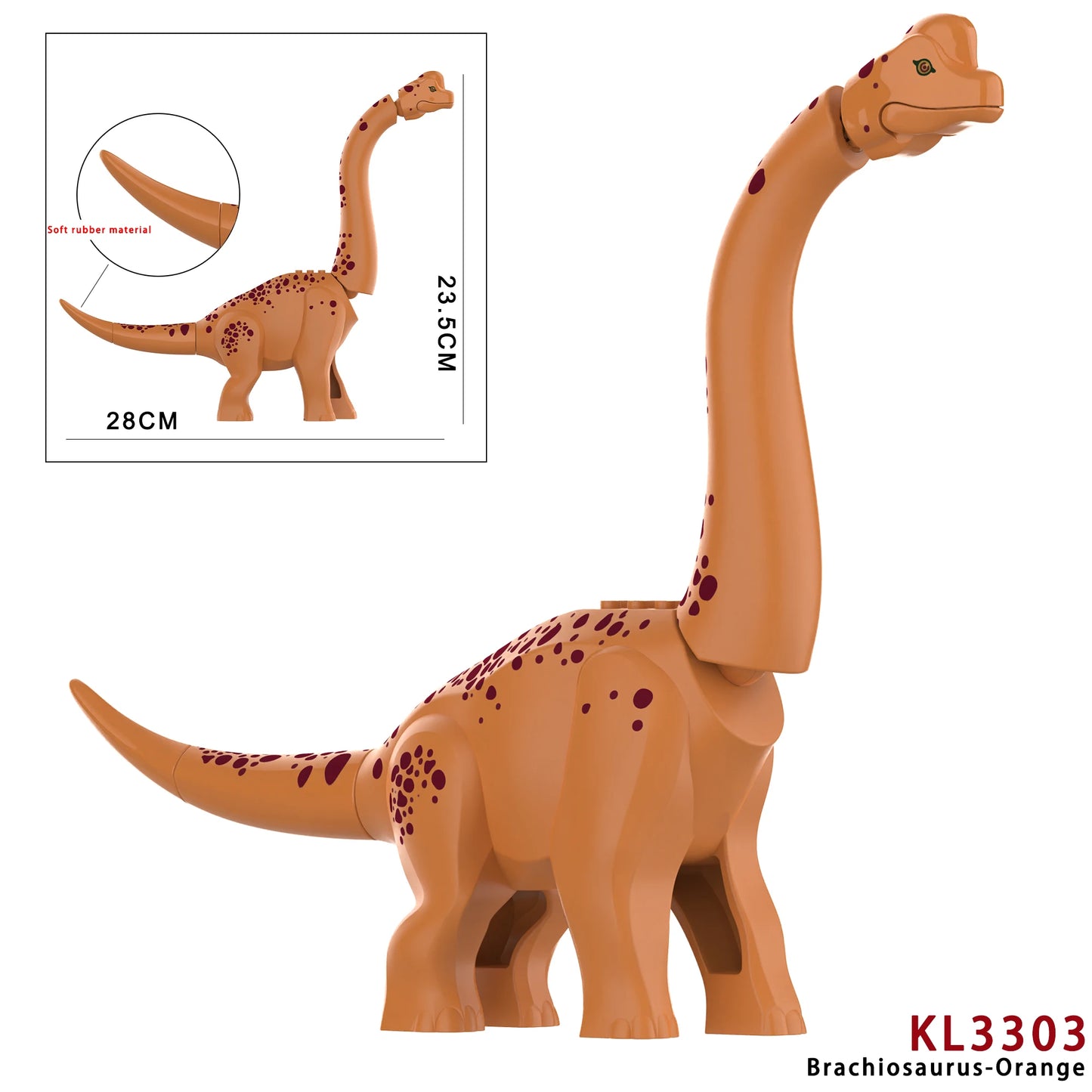 MOC Jurassic Dino Brachiosaurus World Building Kits Bolcks Bricks
