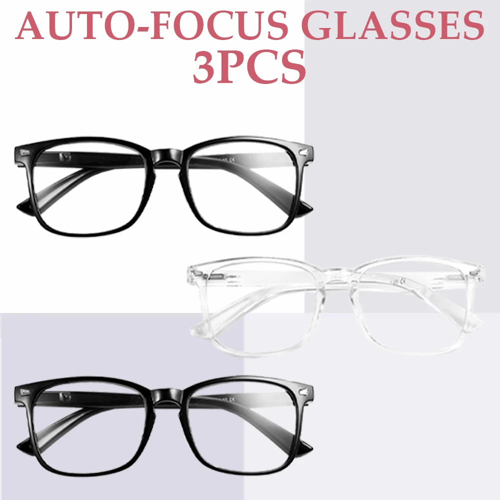 1/2/3/4/5PCS VOPHA Auto-Focus Reading Glasses Lightweight PC Frame,