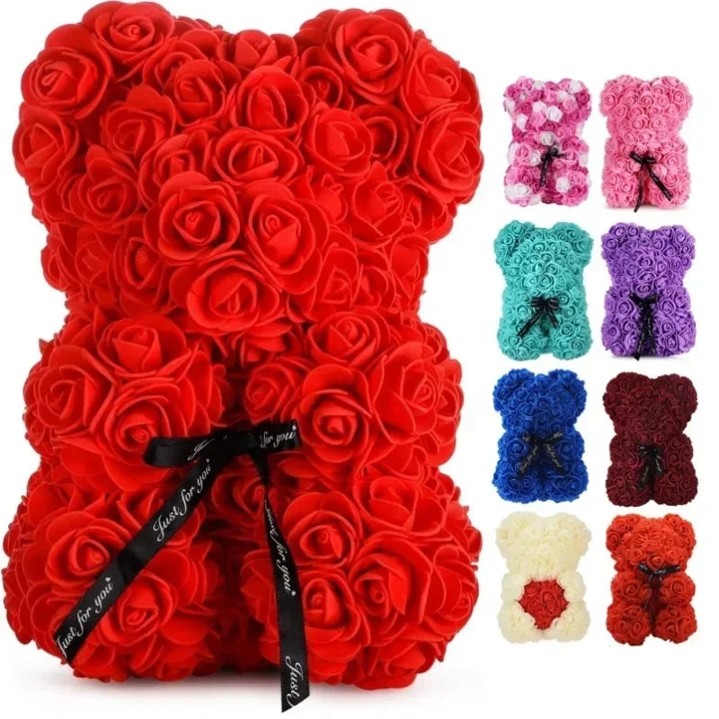 2025 New Artificial Flower Eternal Rose Teddy Bear for Mom Mother's