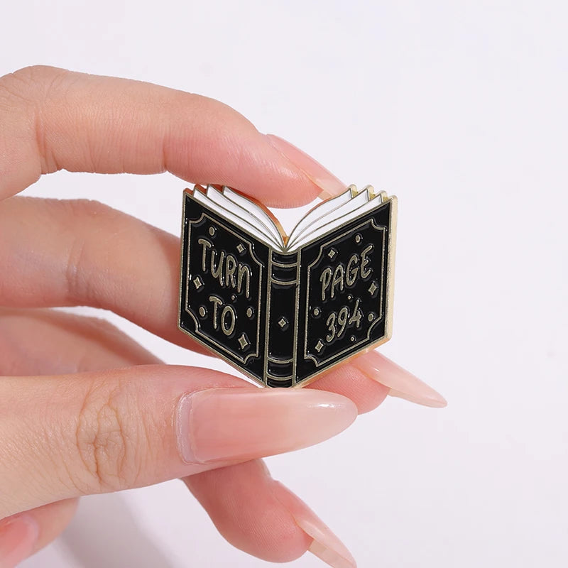 Fantasy Movies Magic Book Butterfly Key Enamel Pins Witch Wizard