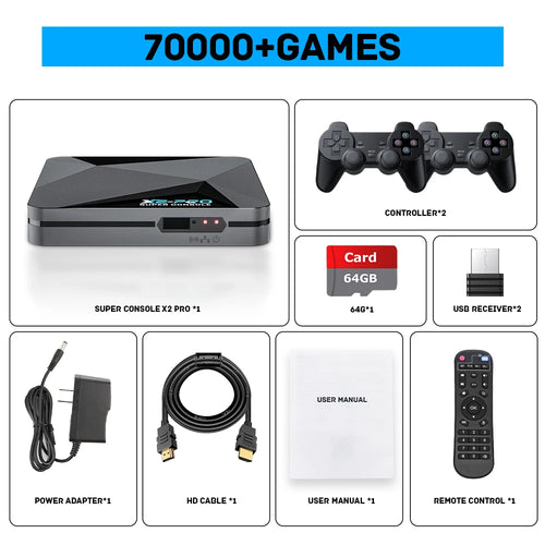 KINHANK Super Console X2 Pro Retro Video Game Console with 80000 Video