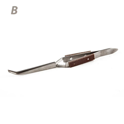 Stainless Steel Cross Locking Lock Tweezer Self Closing Jewelry