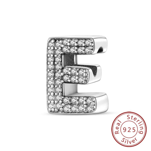Charms Fit Original Bracelet A-Z Alphabet Charms Beads 925 Sterling