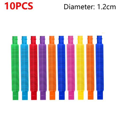 10-30PCS Colorful Telescopic Tubes Fidget Toys Plastic Sensory Pop