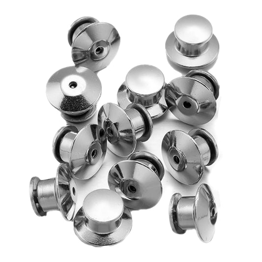 10/30/50pcs Safety Brooch Lock Metal Pins Back Keeper Caps Clasps For