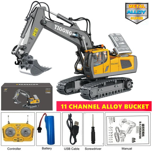 4WD Remote Control Excavator Toy Radio Controlled RC Dump Truck