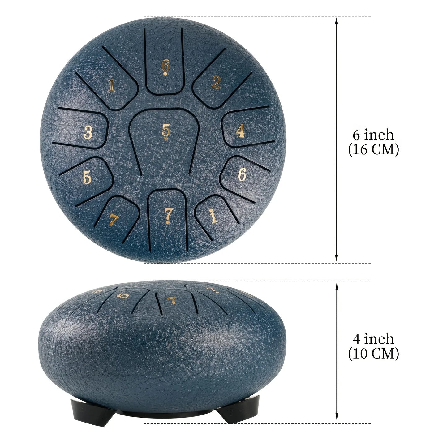 Miwayer 6" Steel Tongue Drum Gift Set | 11-Note Sound Healing