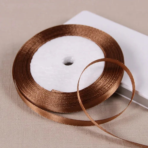 25Yards 6mm Silk Satin Ribbons for Crafts Bow Handmade accessories for