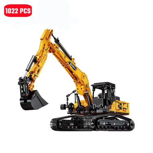 SEMBO BLOCK 1022pcs Excavator Models Building Blocks MOC City