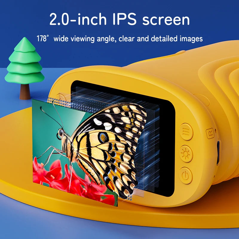 1000X Handheld Microscope for Kids 2.0" Screen Rechargeable Mini