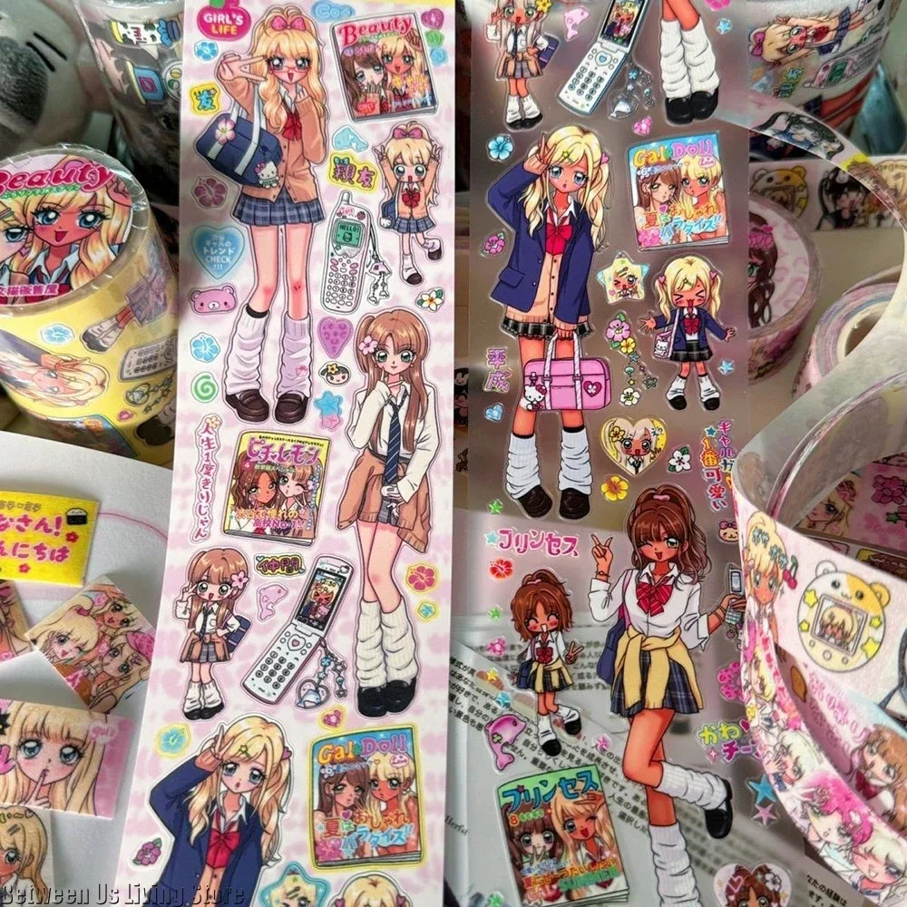 70cm Shibuya Hottie Vintage Showa Stickers for Craft Supplies