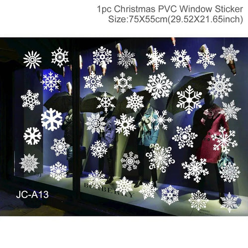 Christmas Window Sticker Merry Christmas Decorations For Home 2023