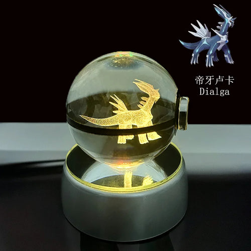 Pokemon Crystal Ball Pikachu Gengar Eevee Mewtwo Lacario Anime Game
