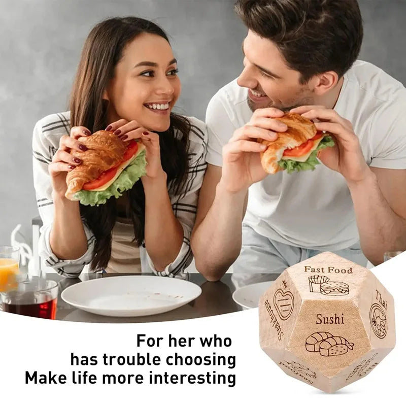Dice for Her Him Couples Gift Ideas Food Decision Dice Games Christmas