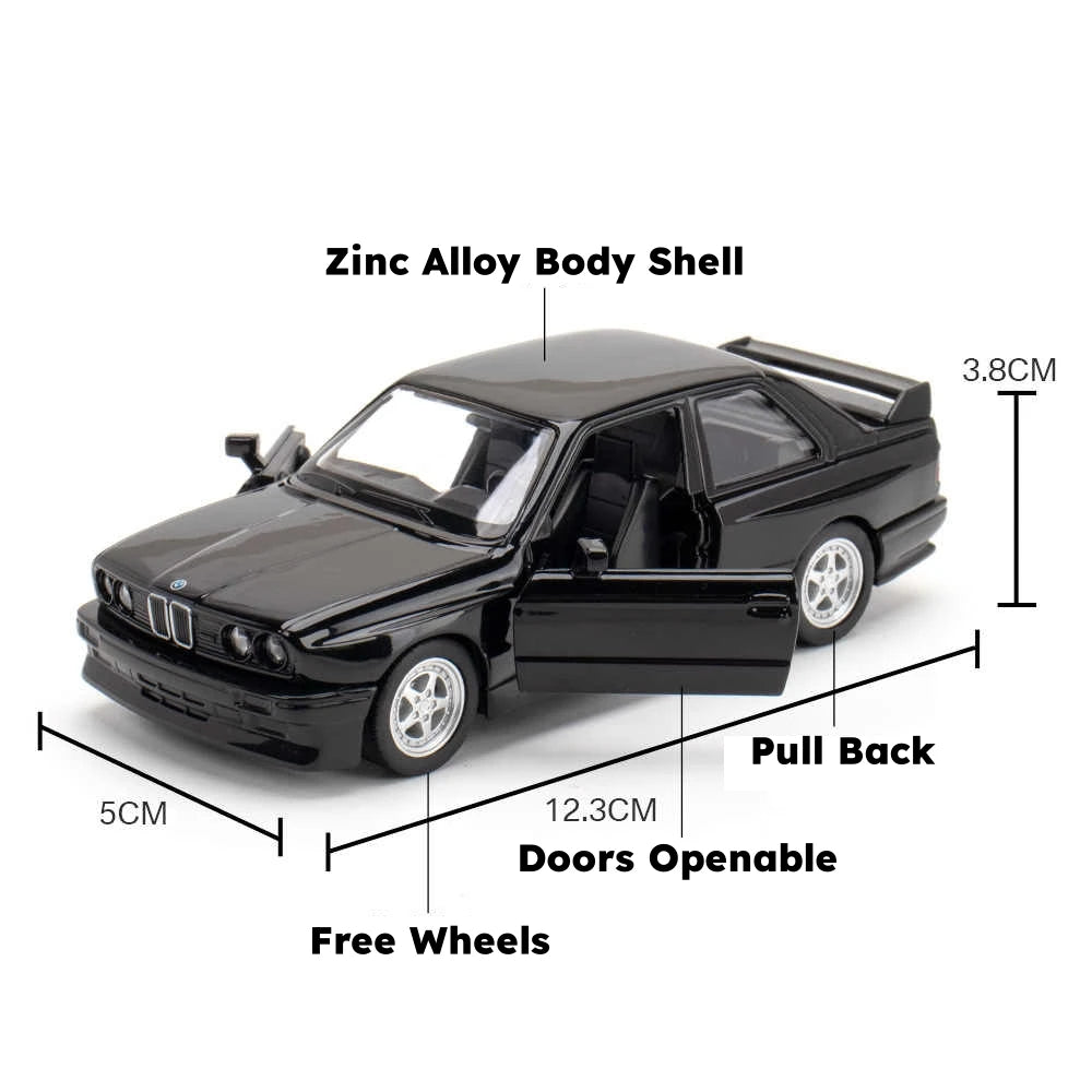 1/36 BMW M3 E30 1987 Classical Rally Toy Car Model For Children RMZ