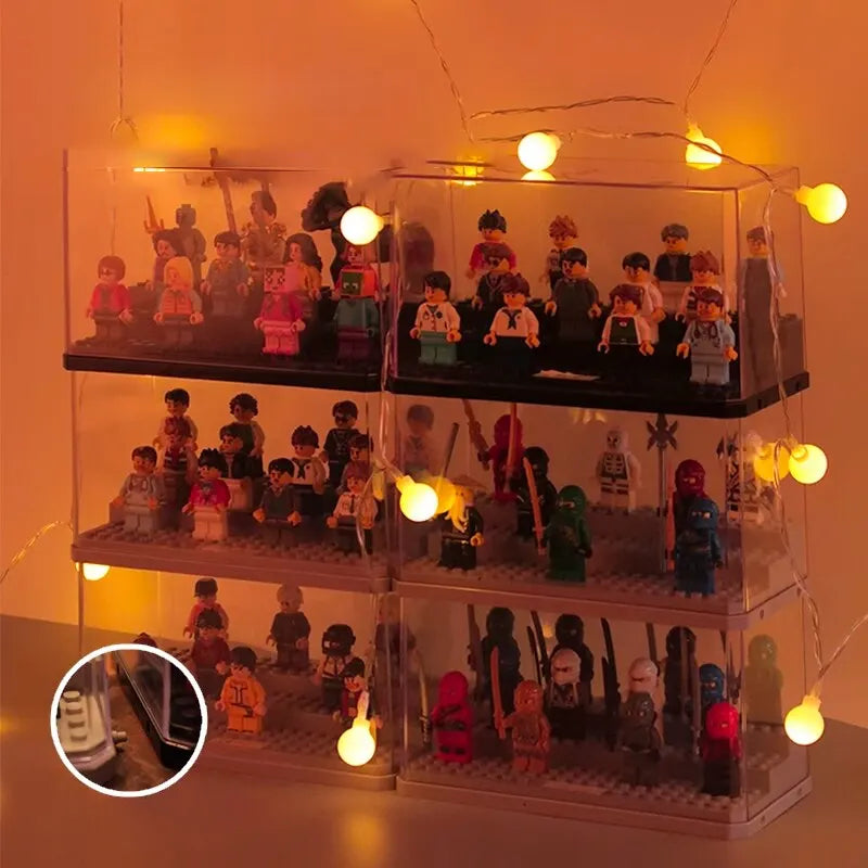 Building Blocks Mini Figure Display Cabinet Compatible with Lego