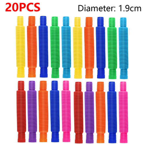 10-30PCS Colorful Telescopic Tubes Fidget Toys Plastic Sensory Pop