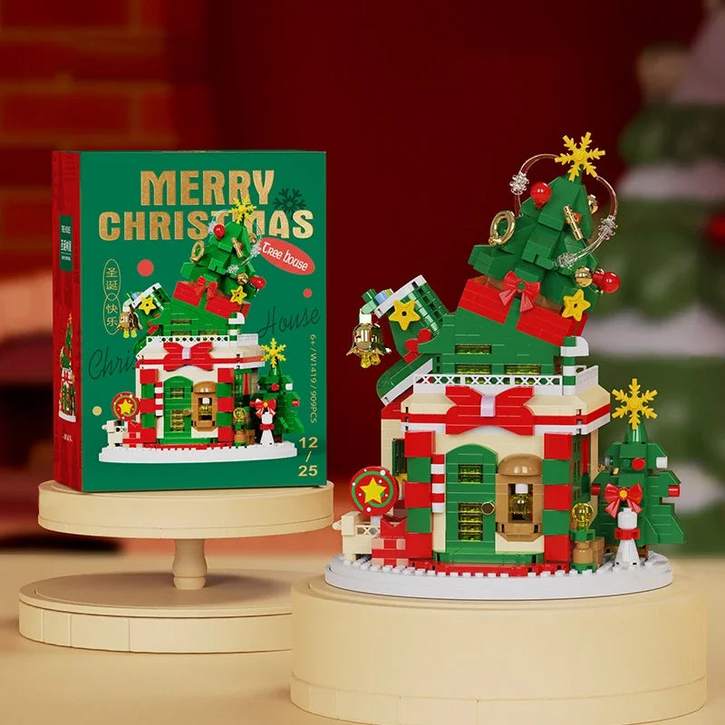 Christmas Gifts Micro Building Block Series Santa Claus Reindeer