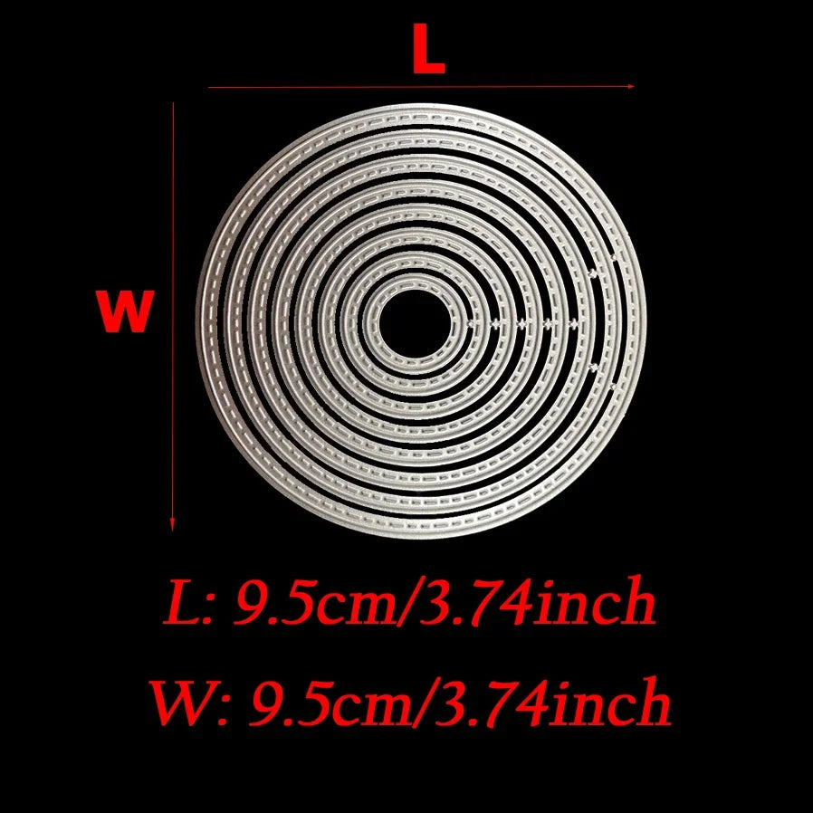 1PC Circle Frame Metal Cutting Dies Set Stencil for DIY Scrapbooking