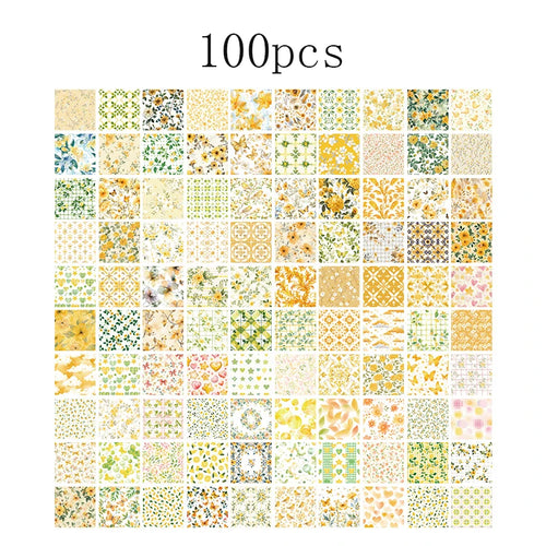 100pcs Vintage Paper Multi Style Deco Retro Stationery Supplies