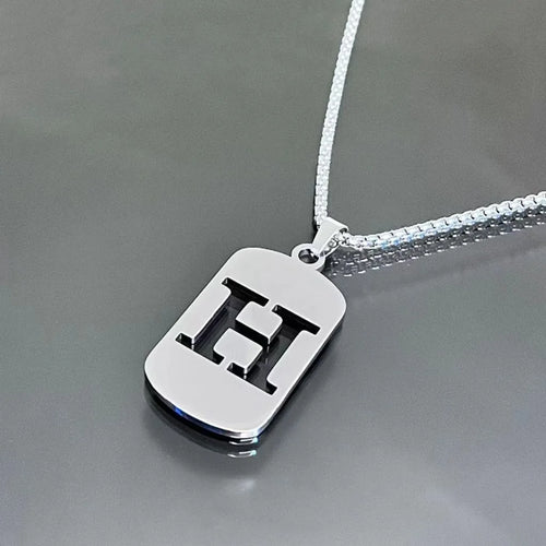 Stainless steel Men Women Pendant Necklace Hollow 26 Mother Without