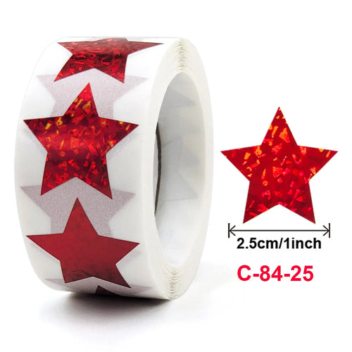 500pcs Colorful Star Adhesive Holographic Star Stickers Scrapbook