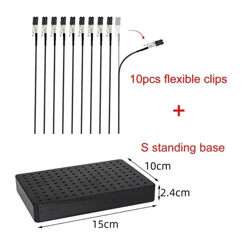 Model Painting Stand Base with 10pcs Metal Flexible Alligator Clips