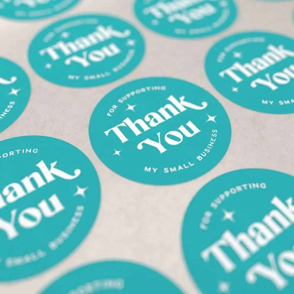 Customizable Photo Stickers with Multicolor Logos - Durable Waterproof
