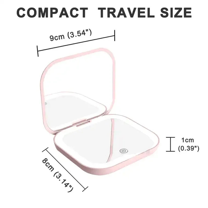 Compact Small Mini Gift Vanity Table Folding Led Lights Portable Hand