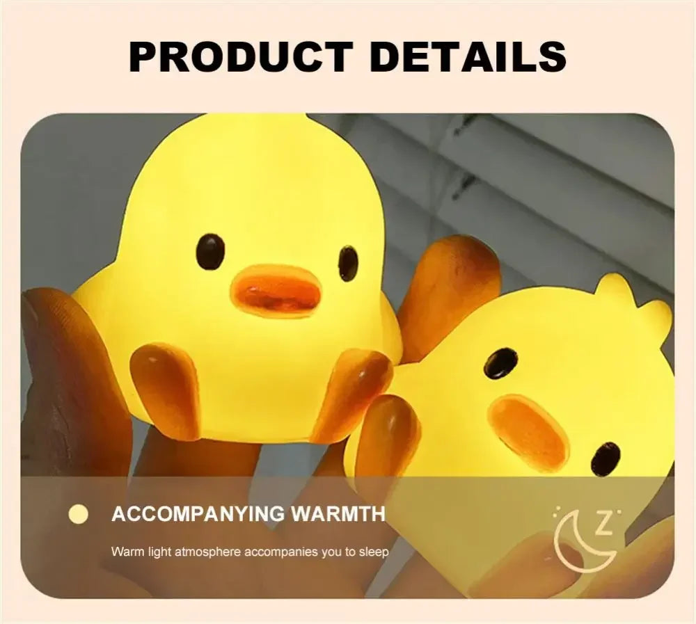Duck Night Light Bedroom Decoration Cute Cartoon Animal Night Light