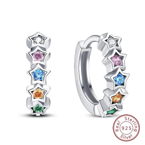 Hot 925 Sterling Silver Earrings Charm Simple Shining Lotus Zircon