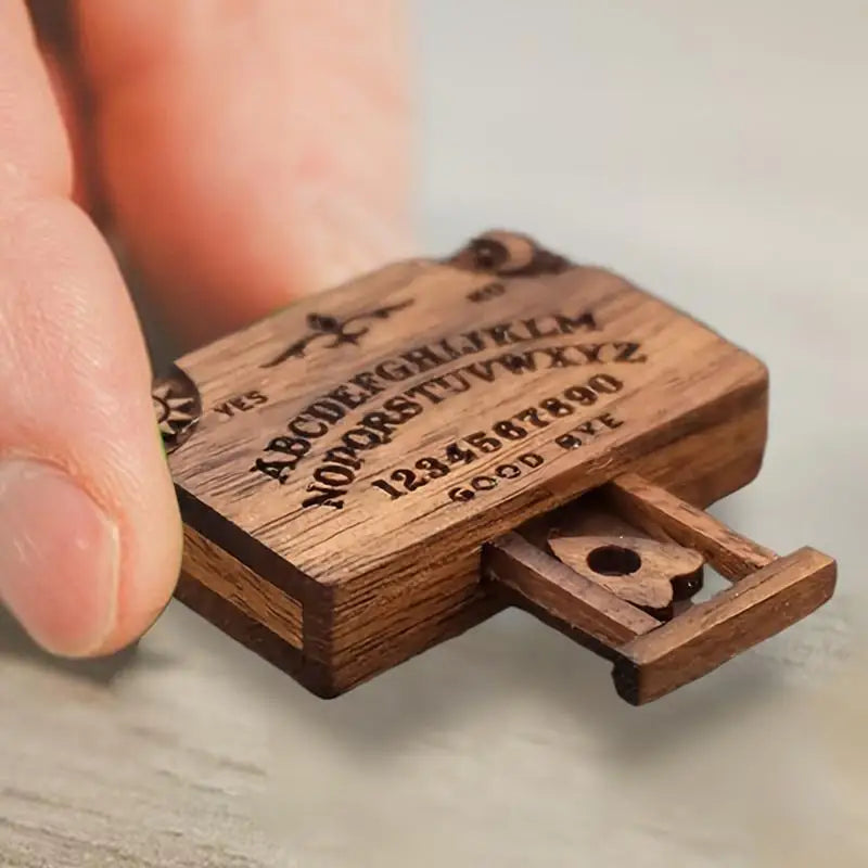 Mini Ouija Board Retro Miniature Spirit Board With Drawer Wooden