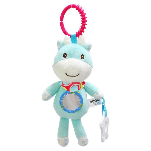 Soft Giraffe Zebra Animal Handbells Rattles Plush Infant Baby