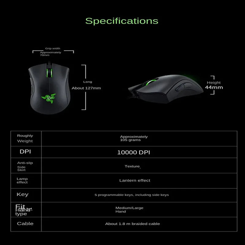 Razer Purgatory Viper Standard Edition 6400DPI Wired Gaming Mouse
