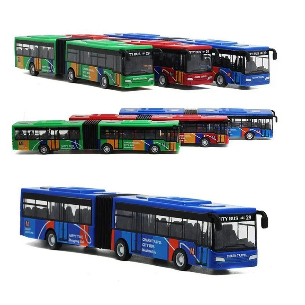 1:64 Alloy City Bus Model Vehicles City Express Bus Double Buses
