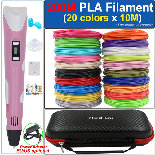 Children's 3D Pen 3D Drawing Printing Pen with LCD Screen Power