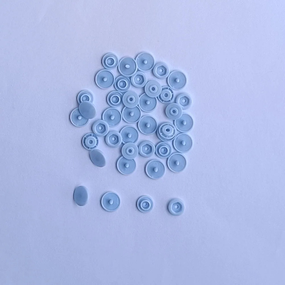 50 Sets Round Snaps Buttons For Bib T5 Plastic Press Button Fastener