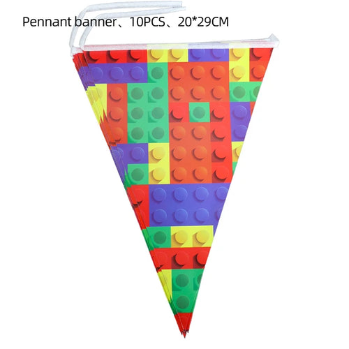 Building Blocks Theme Party Decor Supplies Disposable Tableware Cup