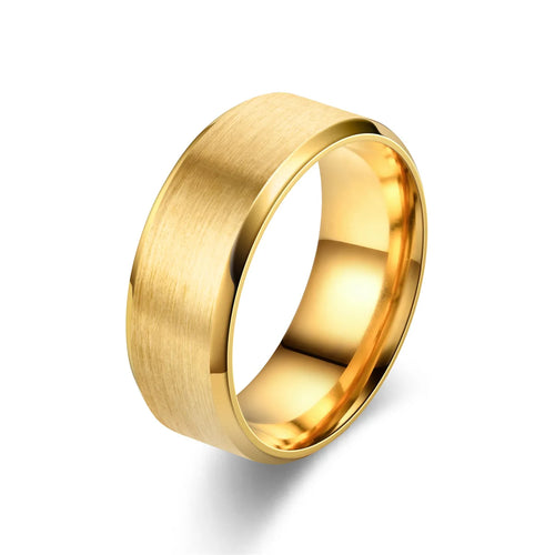 Classic 8mm Tungsten Mens Ring Surface Brushed Stainless Steel Ring