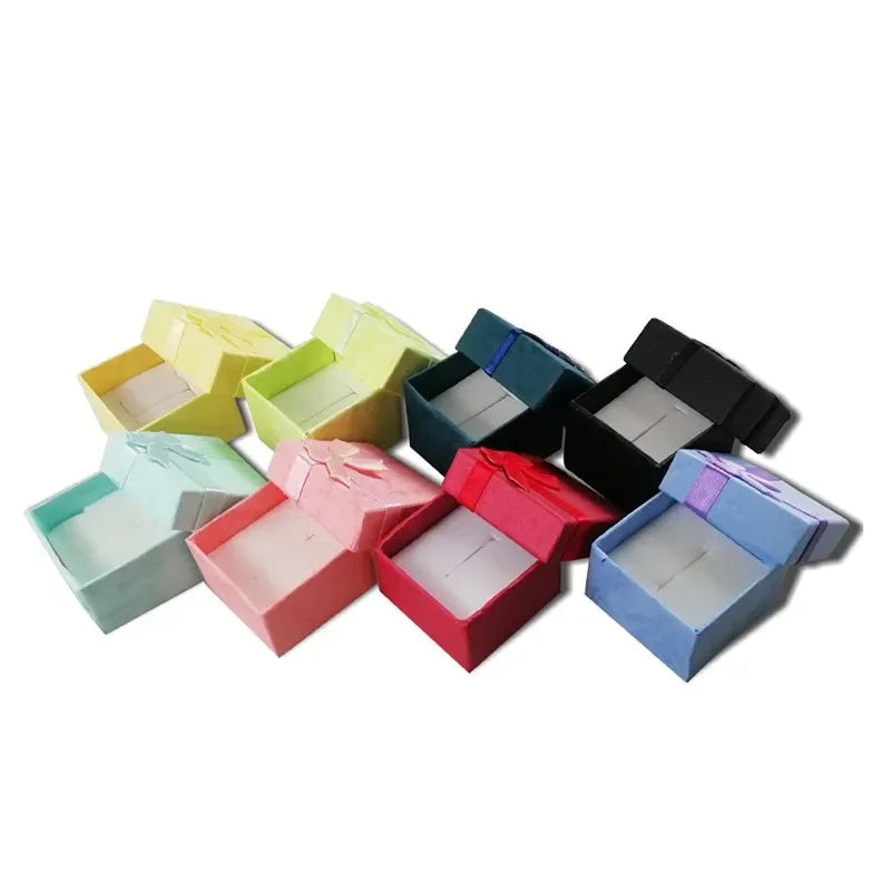 12pcs Paper Box Jewelry Packaging Box Multi-color Earrings Ring Box