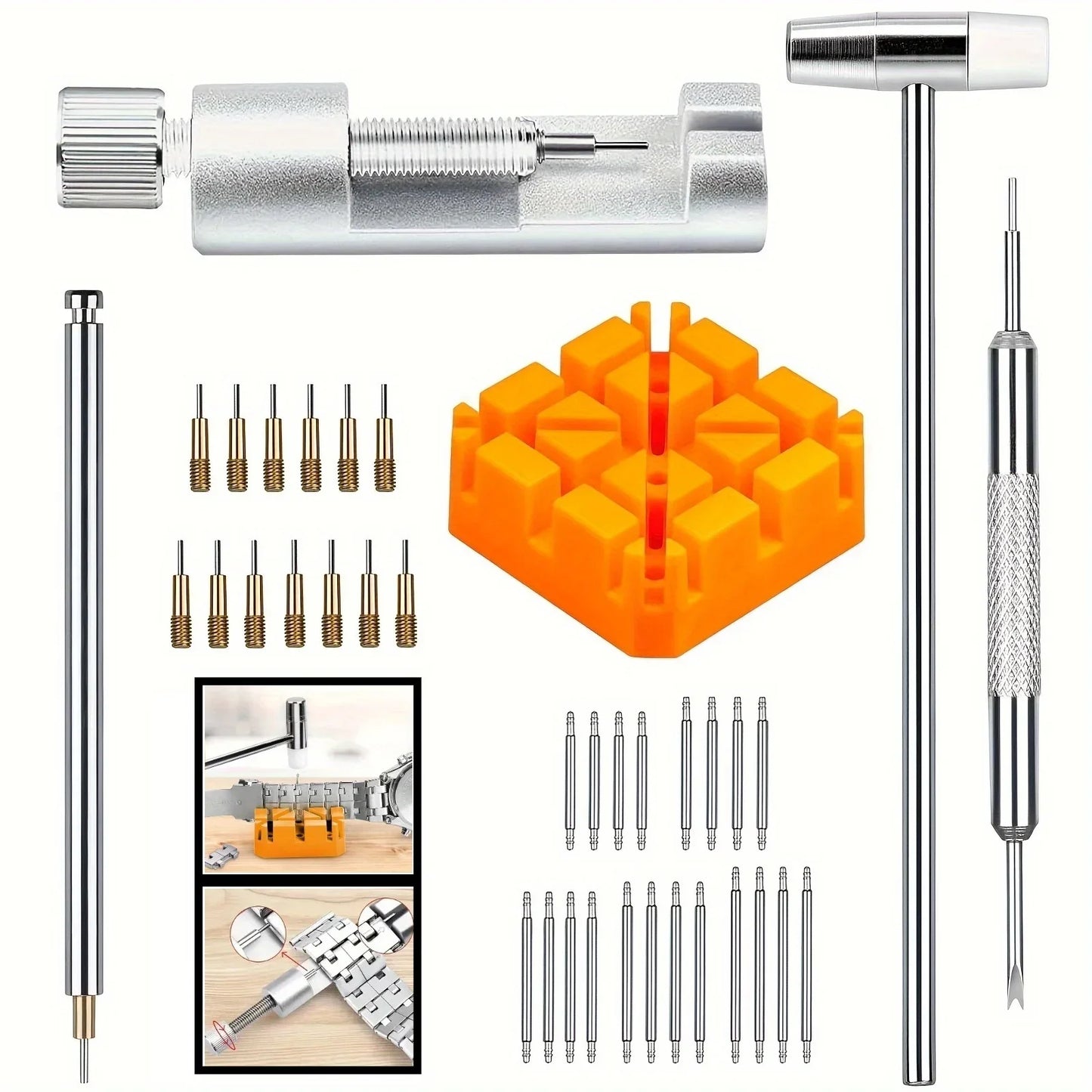 41pcs/set Watch Link , Watch Band Tool Kit, Watch Link Remover, 20pcs