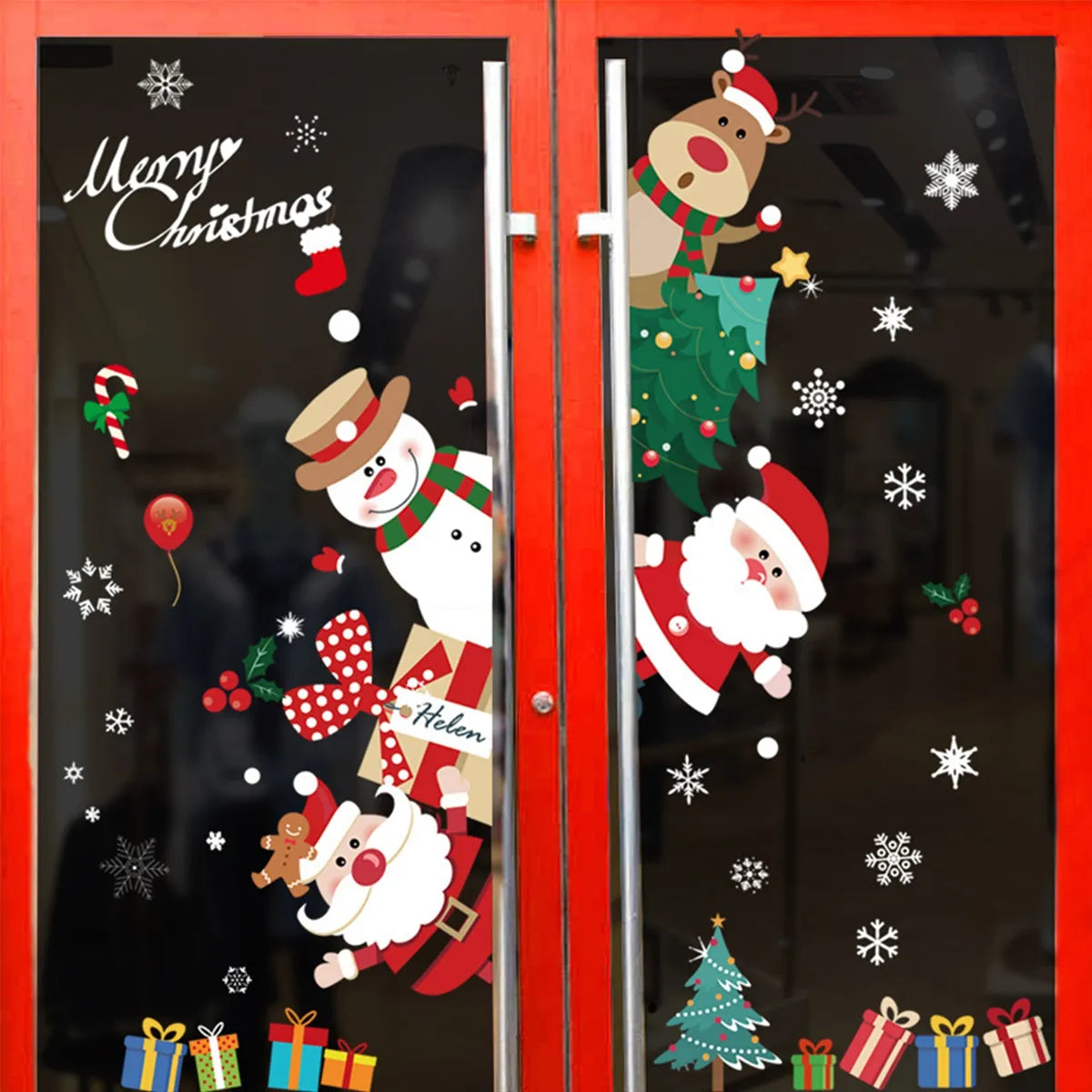 Christmas Window Sticker Merry Christmas Decorations For Home 2023